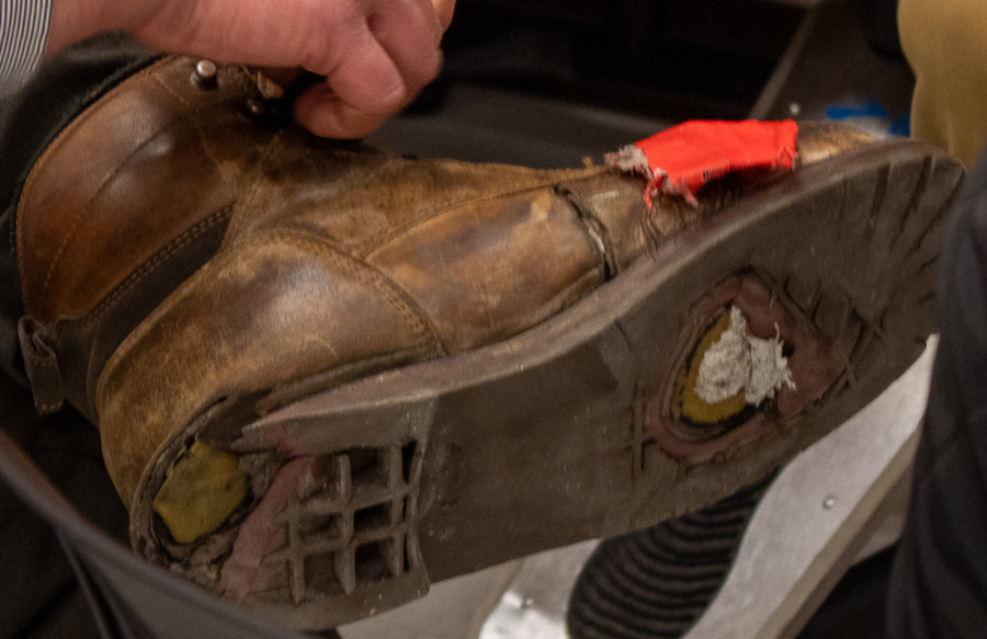 worn-down shoe