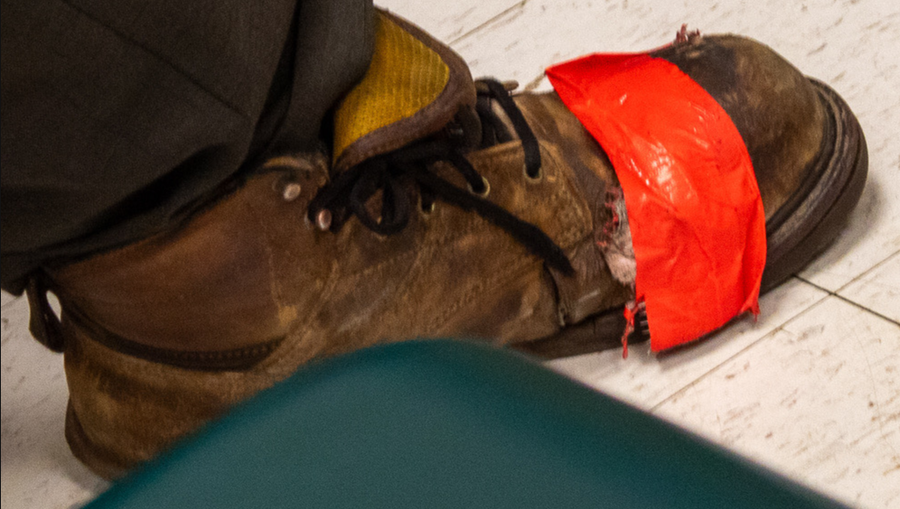 worn-down shoe